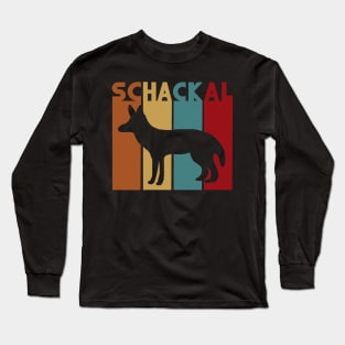 Vintage Schackal Retro Motiv altes Ägypten Fan Long Sleeve T-Shirt